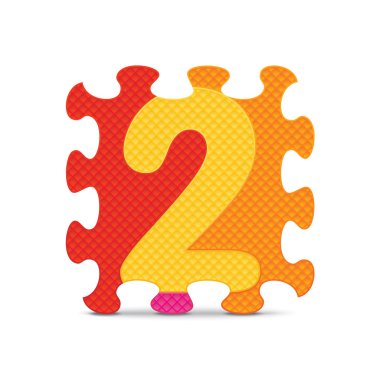 Bulmaca alfabesi ile yazılmış 2 numaralı vektör