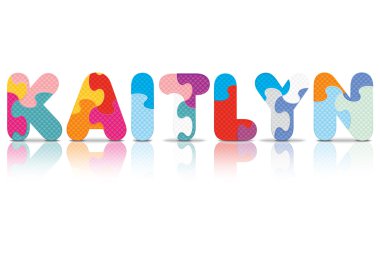 vektör kaitlyn bulmaca alfabesi ile yazılmış
