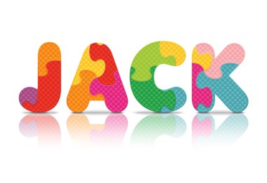 vektör jack bulmaca alfabesi ile yazılmış