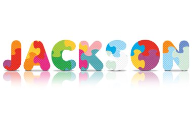 alfabe bulmaca ile yazılı jackson vektör