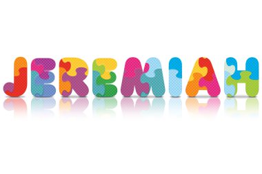 jeremiah bulmaca alfabesi ile yazılmış vektör