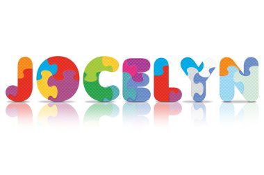 jocelyn bulmaca alfabesi ile yazılmış vektör