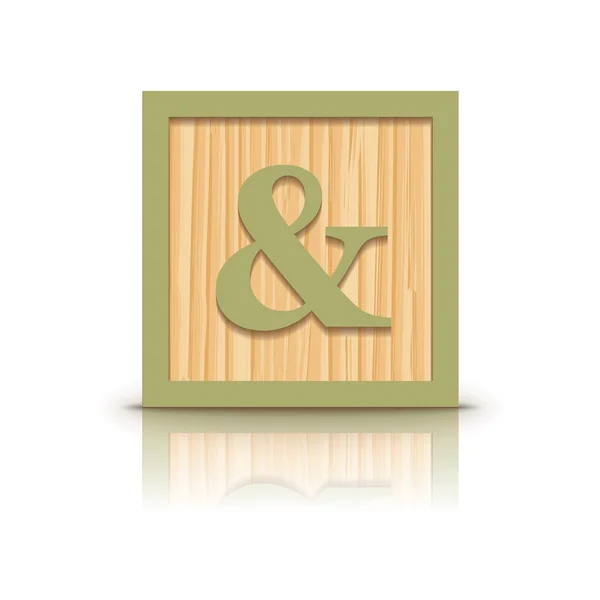 矢量和标志的木制字母块 — 图库矢量图片