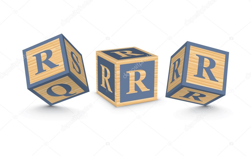 Vector Letter R Wooden Alphabet Blocks Stock Vector Image By C Lajo 2 46656371