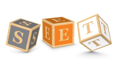 alfabe blokları ile yazılı Word'ü ayarlama