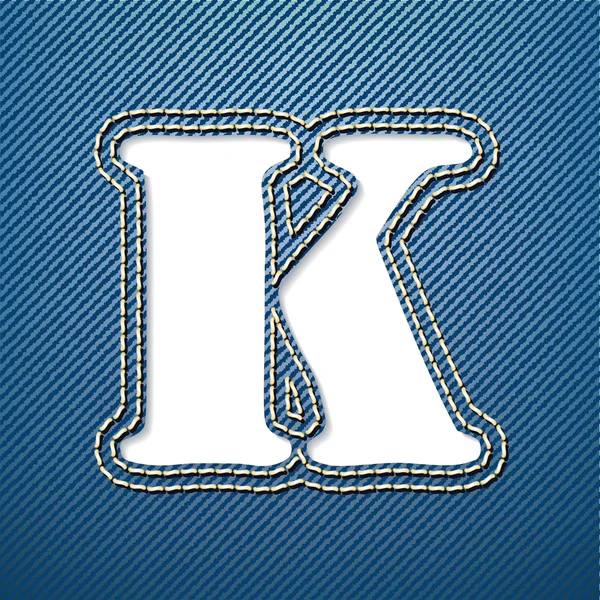 Τζιν τζιν γράμμα k — Διανυσματικό Αρχείο