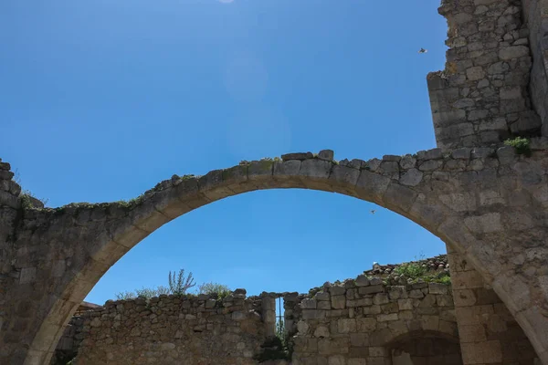 Ruine Une Arche Médiévale Lors Une Belle Journée Printemps Dans — Photo