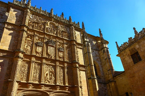 Main Facade Building Major Schools University Salamanca Spain — Zdjęcie stockowe