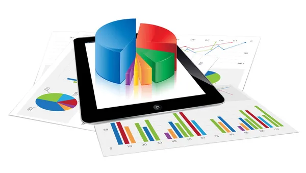 Grafico delle compresse — Vettoriale Stock