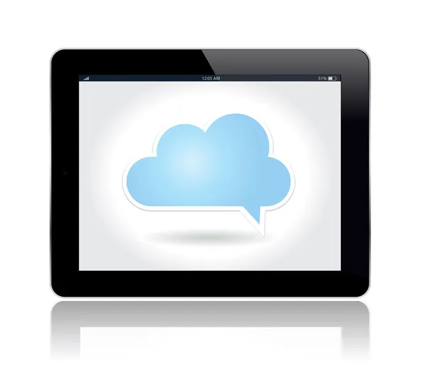 Tablet Cloud — Stock Vector