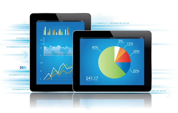 Statistiche delle compresse — Vettoriale Stock