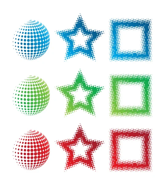 Pixelate Logos — Stock Vector