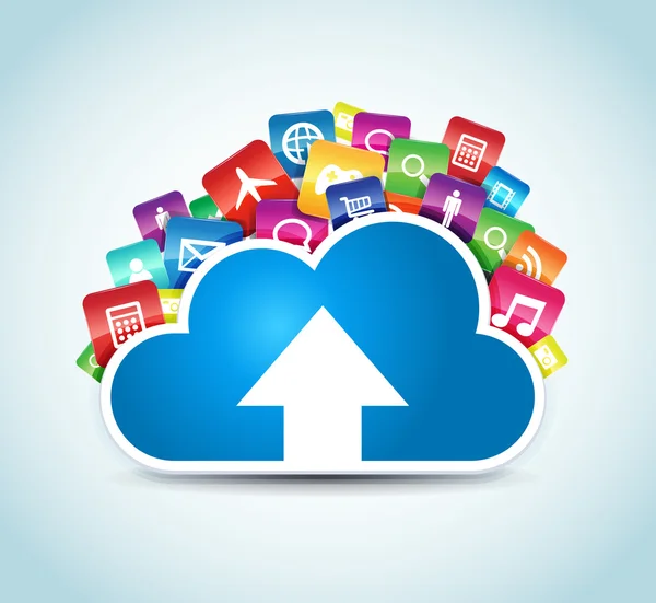 Cloud Apps — Stock Vector