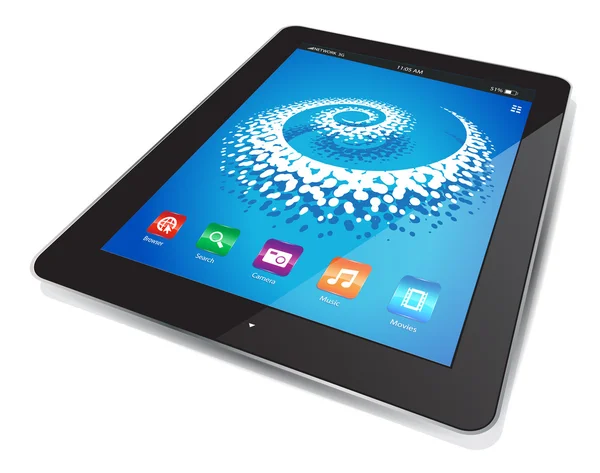 Tablet PC grafiek — Stockvector