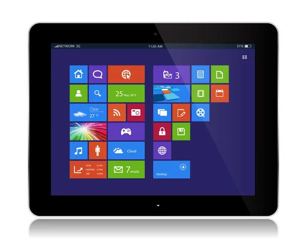 Tablet de aplicativos do Windows —  Vetores de Stock