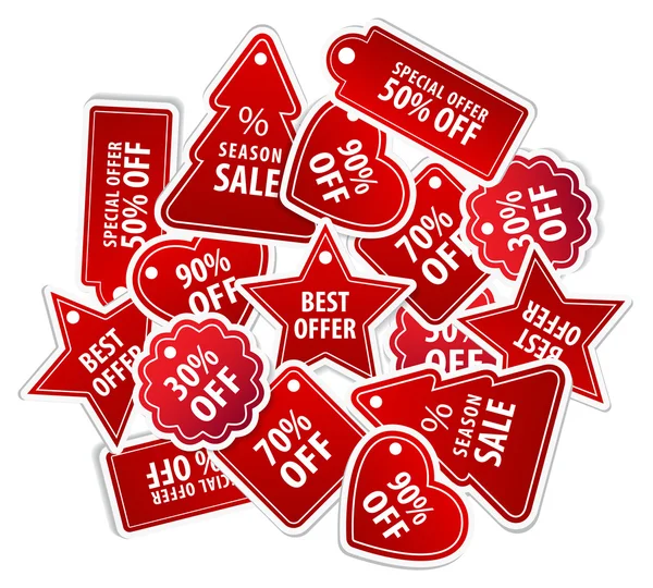 Shopping Tag Labels — Stock Vector