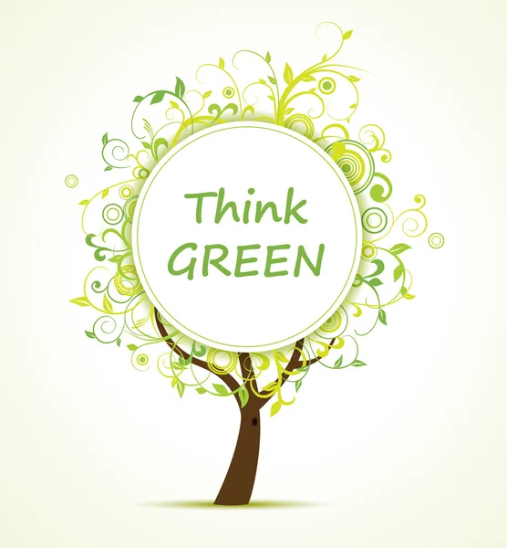 Think Green — Stock Vector