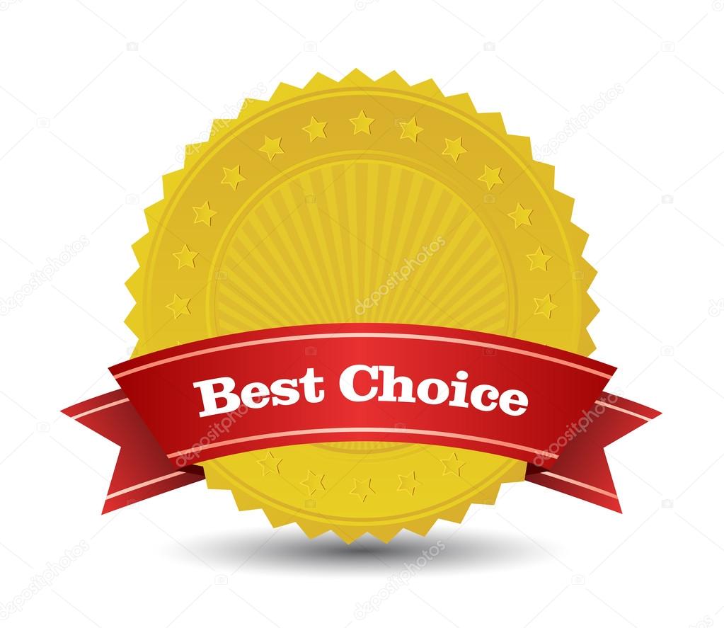 This image is a vector file representing best choice badge.