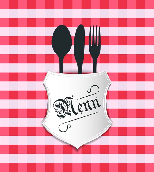 Restaurant menu Tabel blad — Stockvector