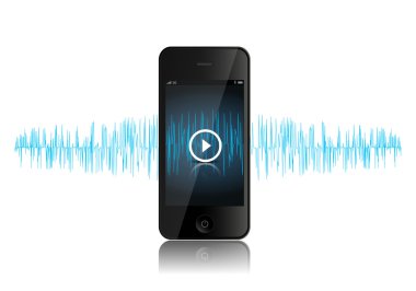 Smartphone müzik ses dalgası