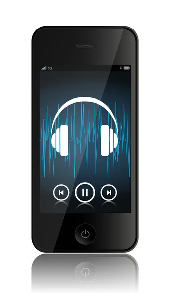 Smartphone leitor de música — Vetor de Stock