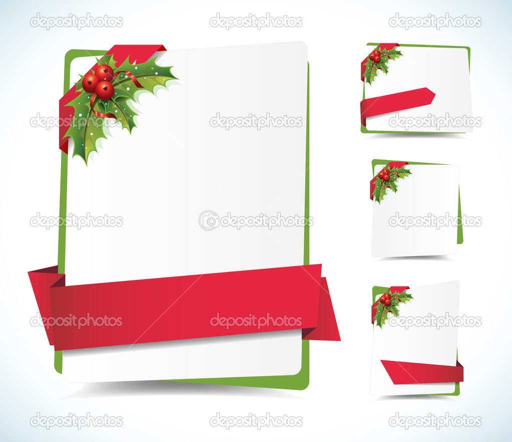 Christmas Background Labels