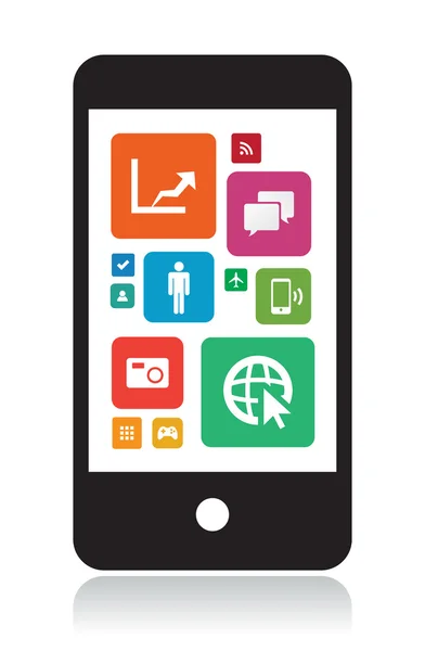 Akıllı telefon teknoloji app — Stok Vektör