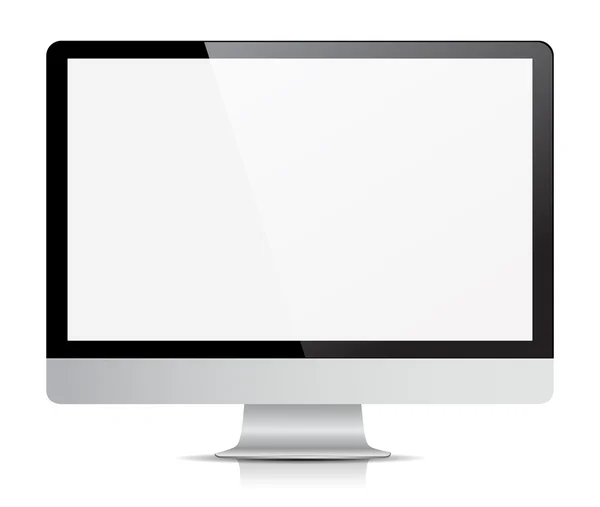 Pantalla de monitor de computadora aislada — Vector de stock