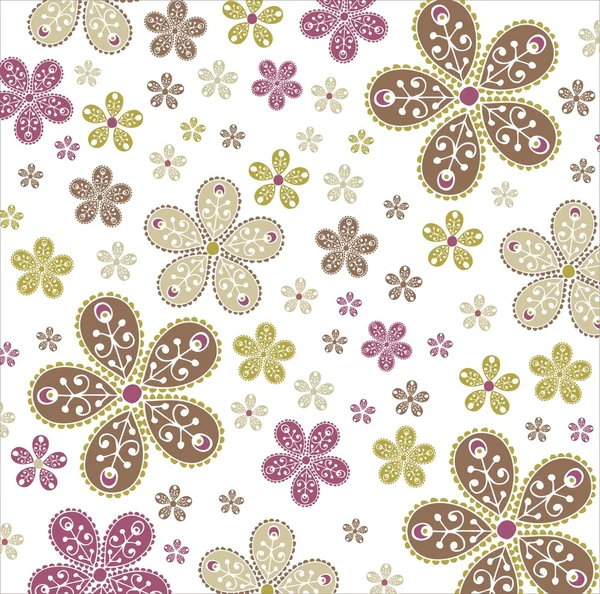 Vector bloemen naadloos patroon — Stockvector