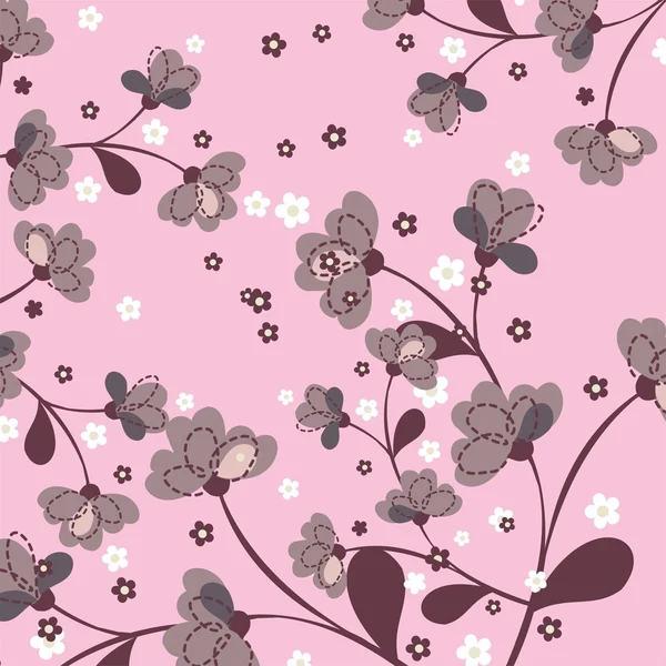 Vector floral seamless pattern — Stock Vector