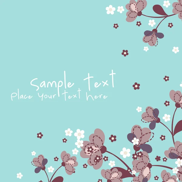 Vector floral background with place for text — Stock Vector