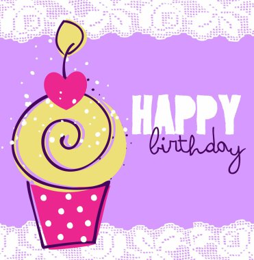 kutlu olsun şirin kart ile cupcake