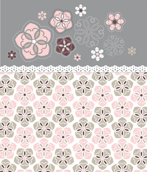 Patrón sin costura floral vectorial — Vector de stock