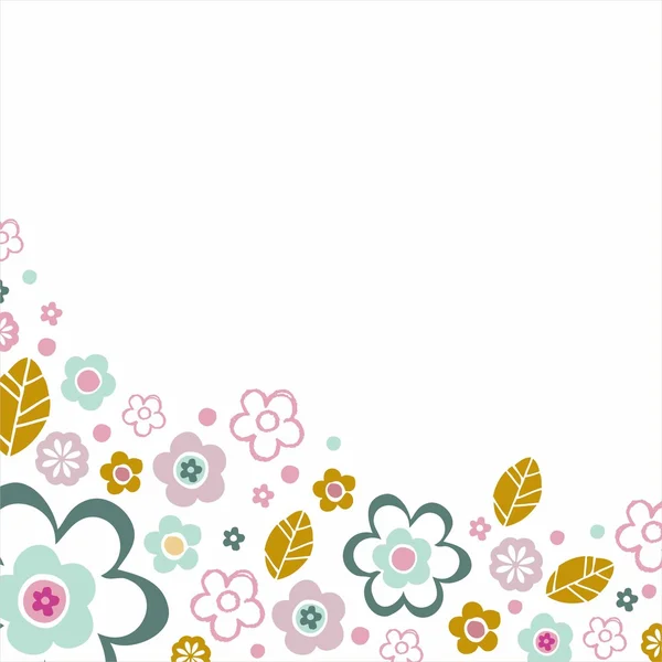 Vector floral achtergrond met plaats voor tekst — Stockvector