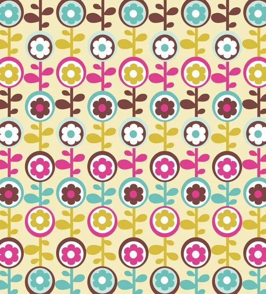 Vector floral seamless pattern — Stock Vector