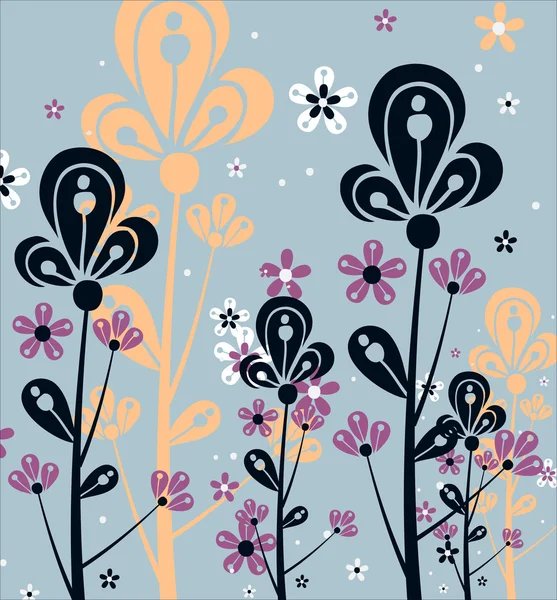 Mooie bloemen vintage wallpaper — Stockvector