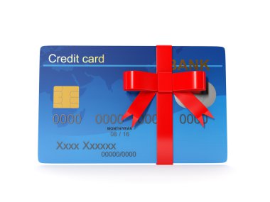 3D çizim: kredi kartı hediye.