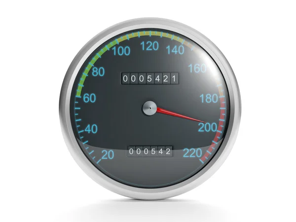 3d illustration on white background Speedometer — Stock Photo, Image