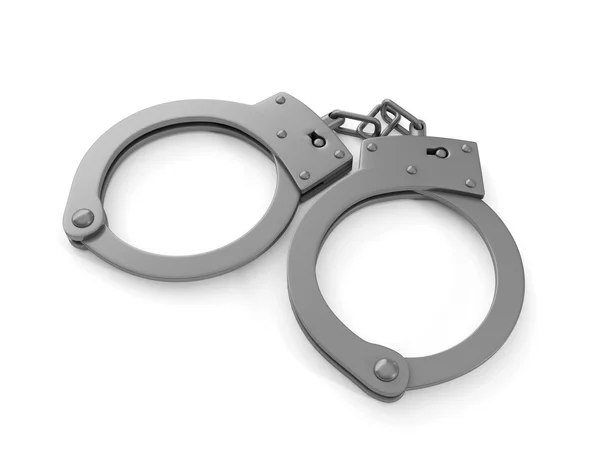 3d illustration: Handcuffs closeup — Stock Photo, Image