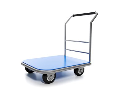 Beyaz bir arka plan üzerinde büyük kargo kamyon