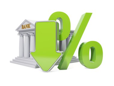 illüstrasyon: işletme finansı. Banka faiz azaltmak ve