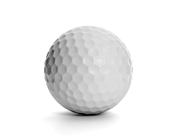 Beyaz zemin üzerinde golf topu yakın çekim — Stok fotoğraf