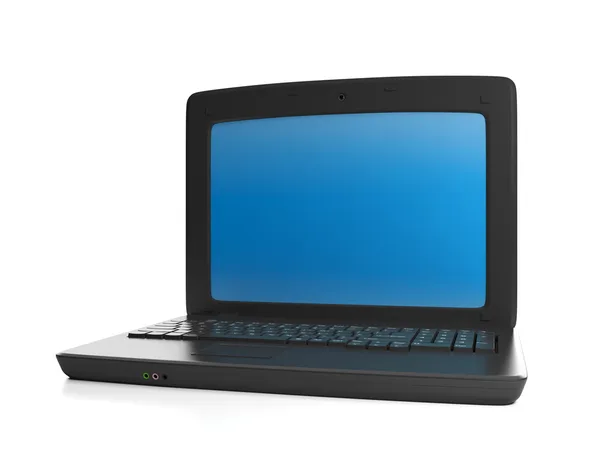 컴퓨터 기술의 3d 그림입니다. 노트북 클로즈업 — 스톡 사진