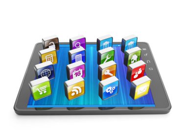 mobil teknoloji için mobil uygulamalar oluşturma. Tablet compu