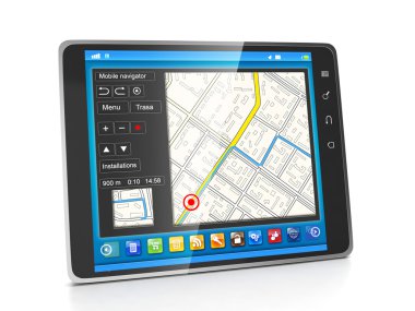 mobil uygulamalar. tablet PC'ler gezinti syst için uygulamalar