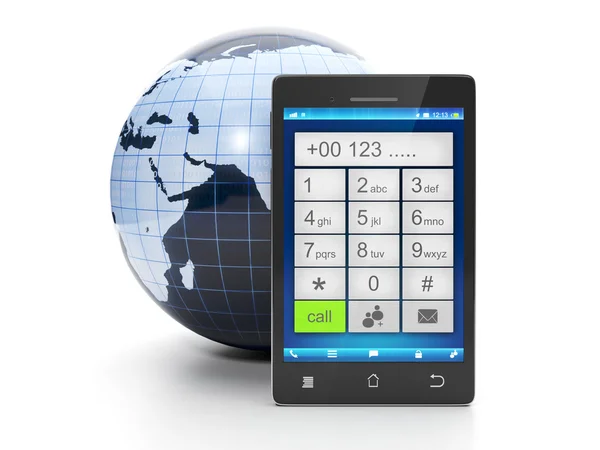 Gratis bellen vanaf een mobiele telefoon op elke plaats in de wereld — Stockfoto