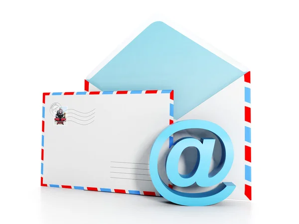 Group envelope is on the white background — Stock Photo, Image