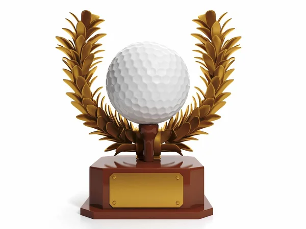 Premio al mejor jugador de golf. Pelota de golf en forma de copas , —  Fotos de Stock