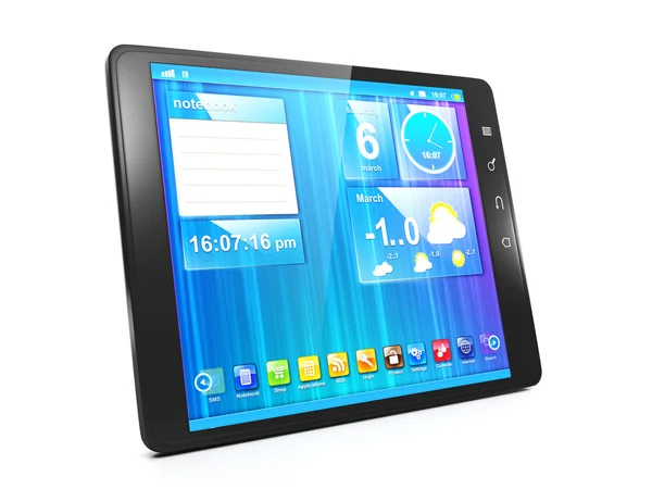 Creating mobile applications for Tablet PCs. Tablet computer on — Stock Photo, Image