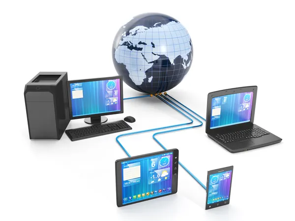 Internet technology. Group techniques of networked — Stock Photo, Image